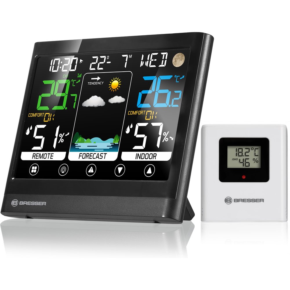 Bresser - Estación Meteorológica MeteoTemp BF con Pantalla Táctil.
