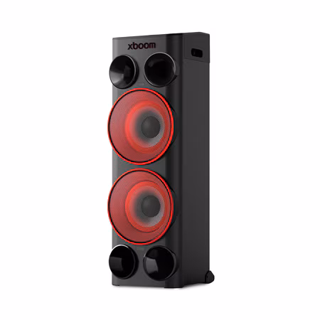 Altavoz de gran potencia - LG POWER 9000, 440 W, AI karaoke, luces LED, efectos DJ, Bluetooth, Negro