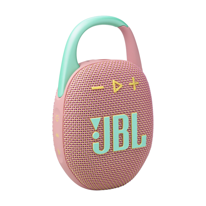 Altavoz inalámbrico - JBL Clip 5, 7 W, Bluetooth, 12 h Autonomía, Resistente al Agua IP67, Auracast, Rosa