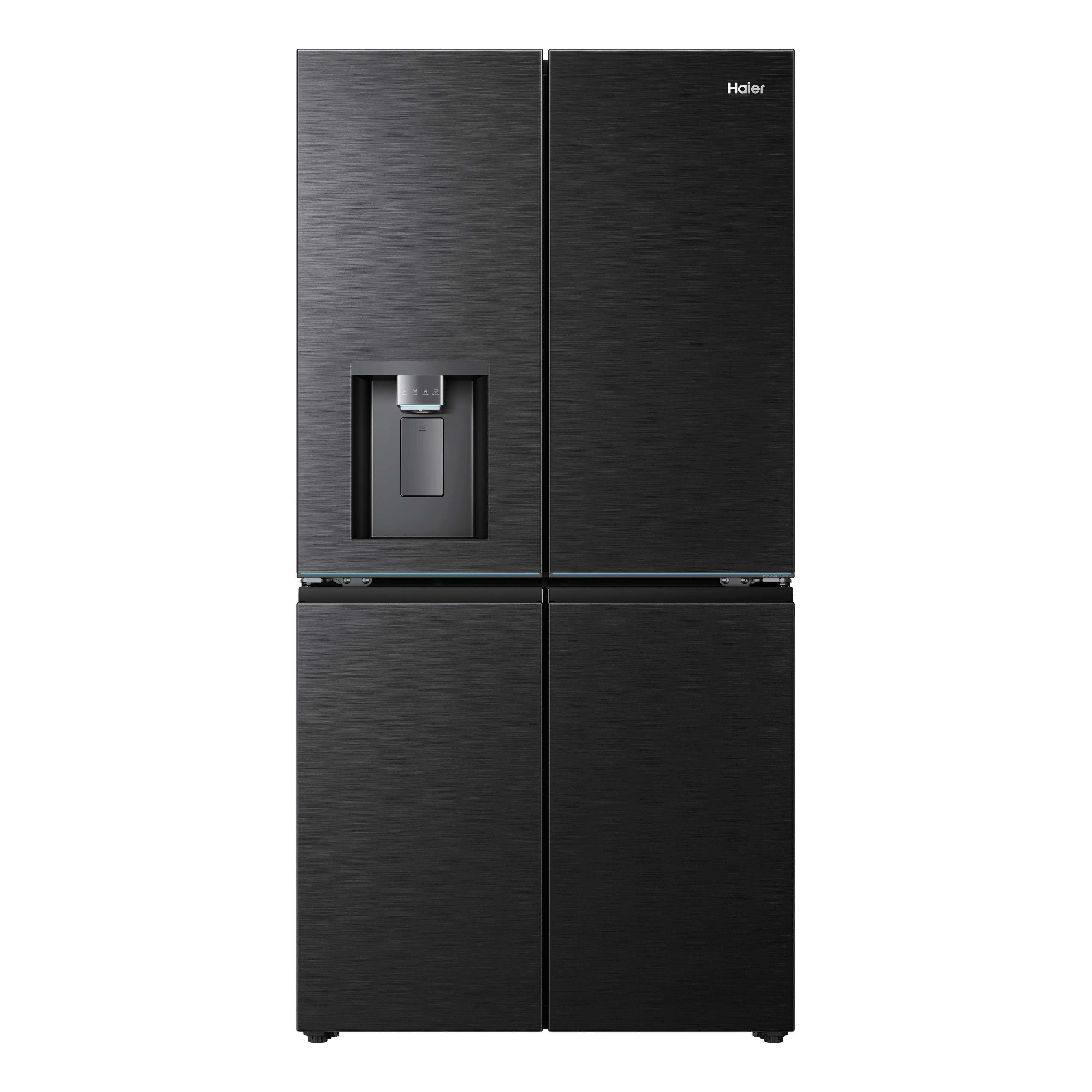 Frigorífico americano - Haier Horizon HCW99F18DIMB, No Frost, 182,5 cm, 630 l, Dispensador Agua y Hielo, Nutribank, Negro