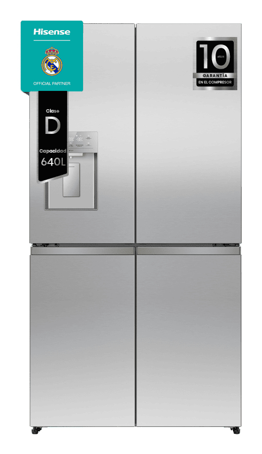 Frigorífico americano - Hisense RQ640P5SSD, Total No Frost, 179 cm, 640 l, Wi Fi, Tecnología UV, Inox