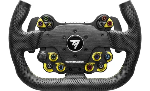 Volante - Thrustmaster EVO RACING 31U LEATHER, Negro y Amarillo