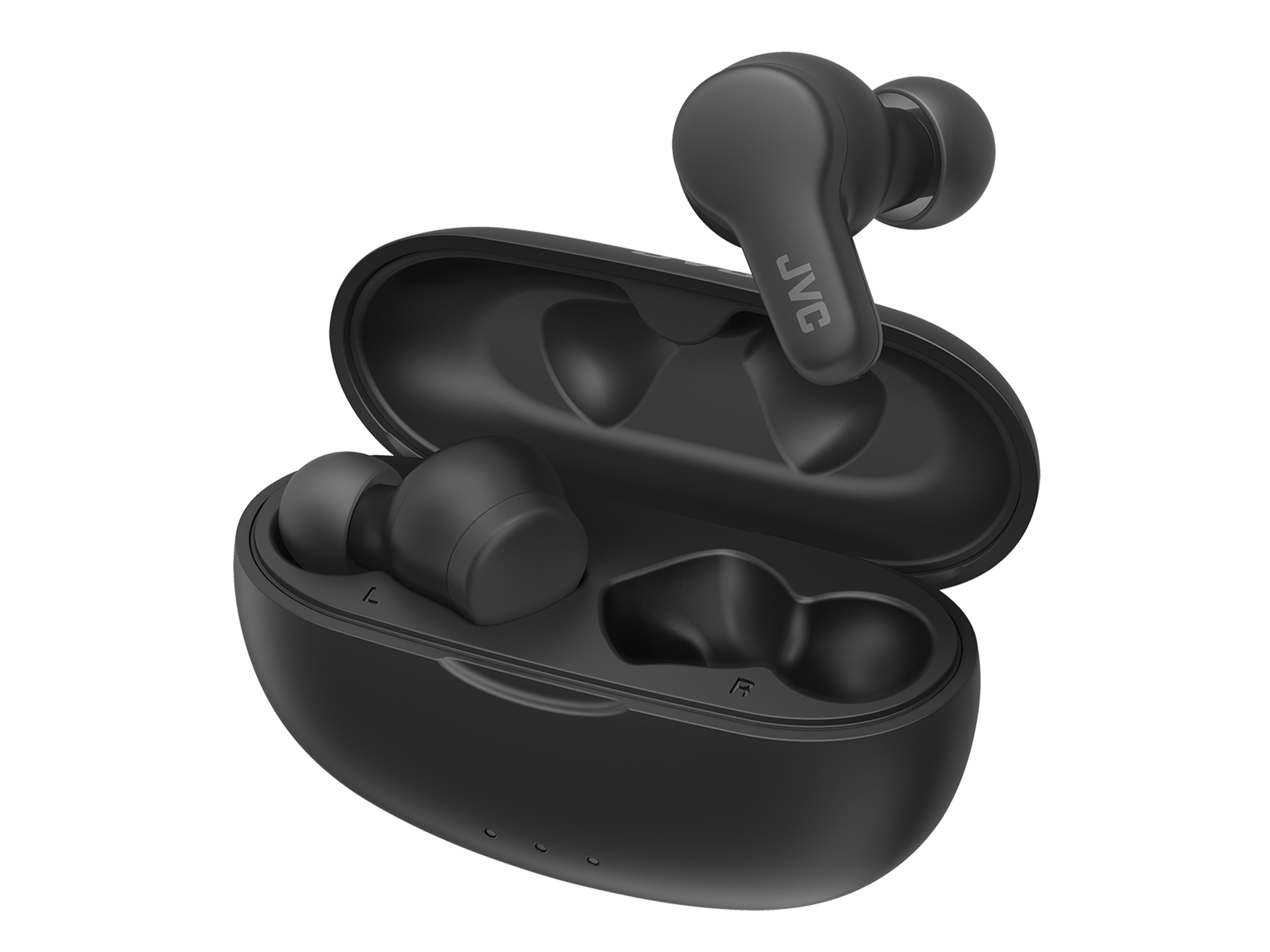 Auriculares True Wireless - JVC HA-A7T2BE, 3 modos sonido, Micrófono, Sensor táctil, 24 h, Negro
