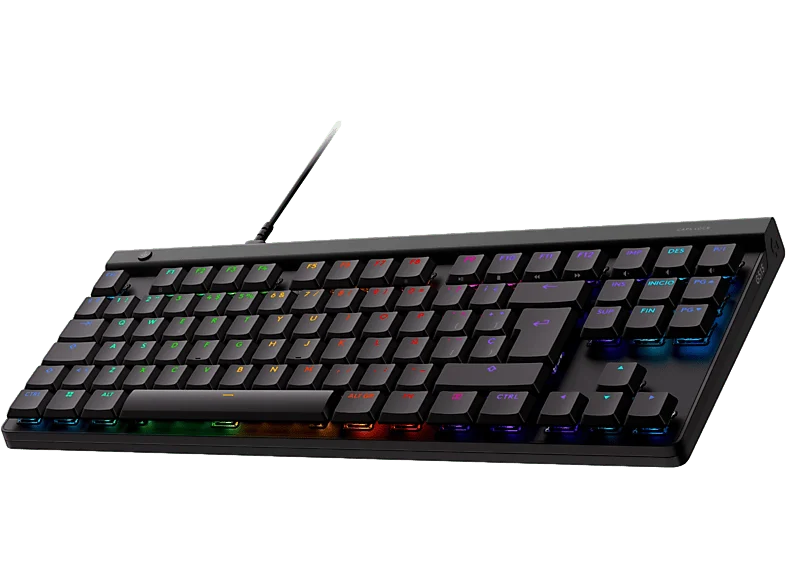 Teclado gaming - Logitech G G515 TKL, Cable, Teclas RGB Lightsync/Personalizables, Modo de juego, Interruptores mecánicos GL perfil bajo, Negro