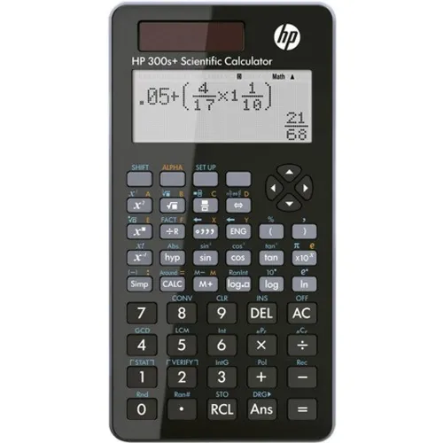 HP - Calculadora científica 300s+ solar HP negro y blanco.