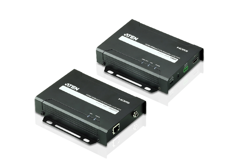 ATEN VE802 Transmisor y receptor de señales AV Negro VE802-AT-G