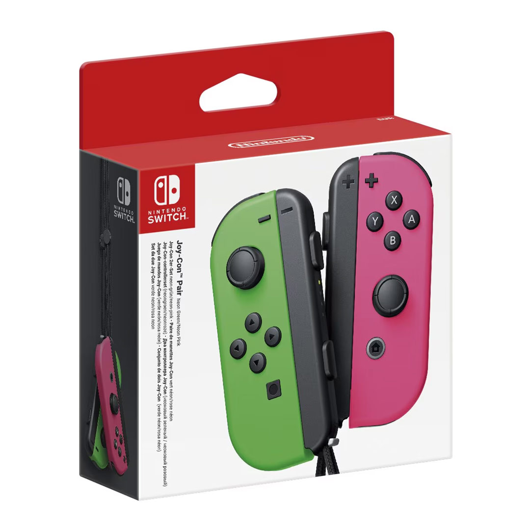 Mando Nintendo Switch - Switch, Joy-Con, Dos Mandos, Verde y Rosa Neón