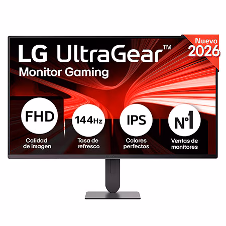 Monitor Gaming UltraGear, 27", FHD, 144Hz, 1ms - 27G414B-B | LG ES