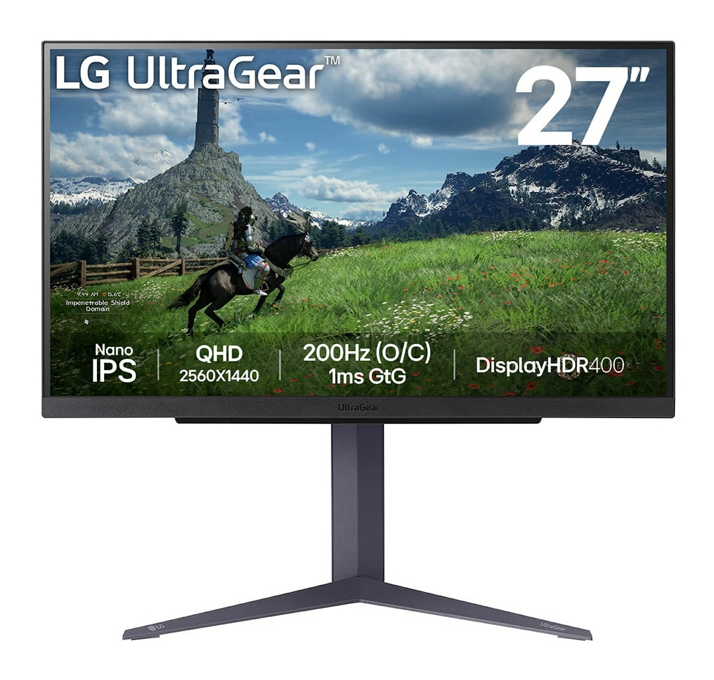 LG UltraGear 27GS85Q-B 27" QHD 2K IPS 200Hz 1ms HDR FreeSync/G-Sync
