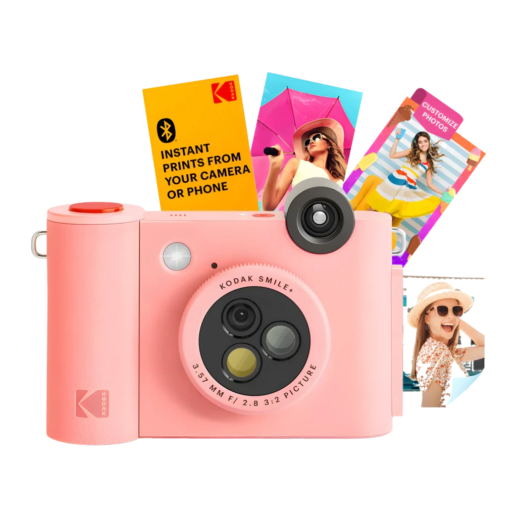 Cámara instantánea Kodak Smile+ 2x3 Zink Zero Ink 2x3 pulgadas 10MP