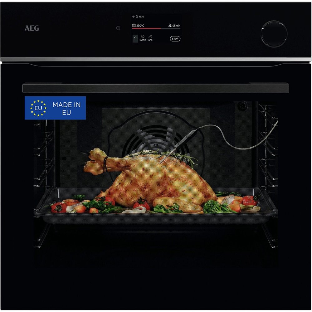 AEG Horno de vapor Serie 7000 MealAssist con SteamCrisp con Display CookSmart Touch 4,3 '', con WiFi TR7PB73FSB