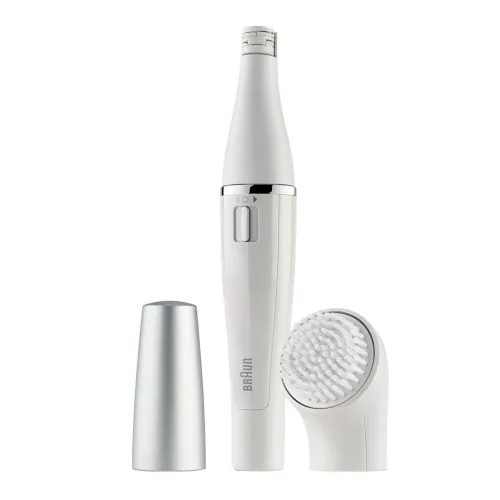 Depiladora facial - Braun Face 810, para el vello facial, Con cepillo limpiador, Blanco