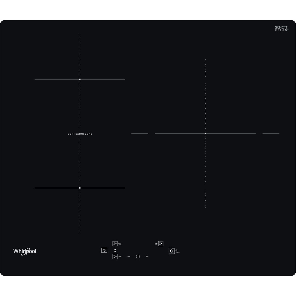 VITROCERAMICA INDUCCION WHIRLPOOL WB Q4860 NE 3 ZONAS COCCION ANCHO 60 CM