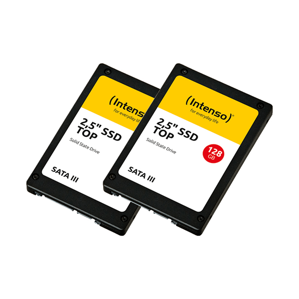 INTENSO SSD de 2,5" SATA III Top Doble Pack, SSD interna, 2x 128 GB, negro SSD 128GB 2.5" 550MB/s 6Gbit/s Serial ATA III