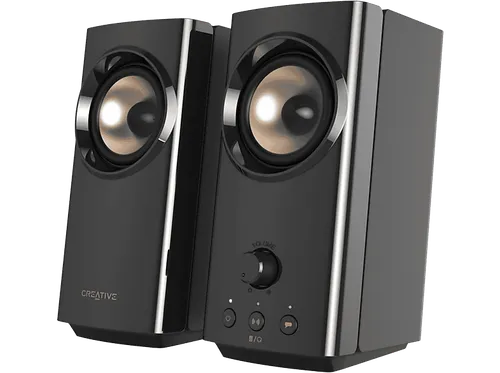 Altavoces para PC - Creative T60, Bluetooth, Hasta 60 W, Audio USB-C, Sound Blaster, Negro