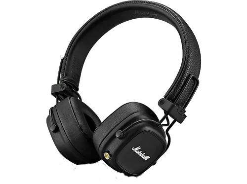 Auriculares inalámbricos - Marshall Major IV, Supraaurales, Bluetooth, 80 h batería, Táctil, Plegable, Negro