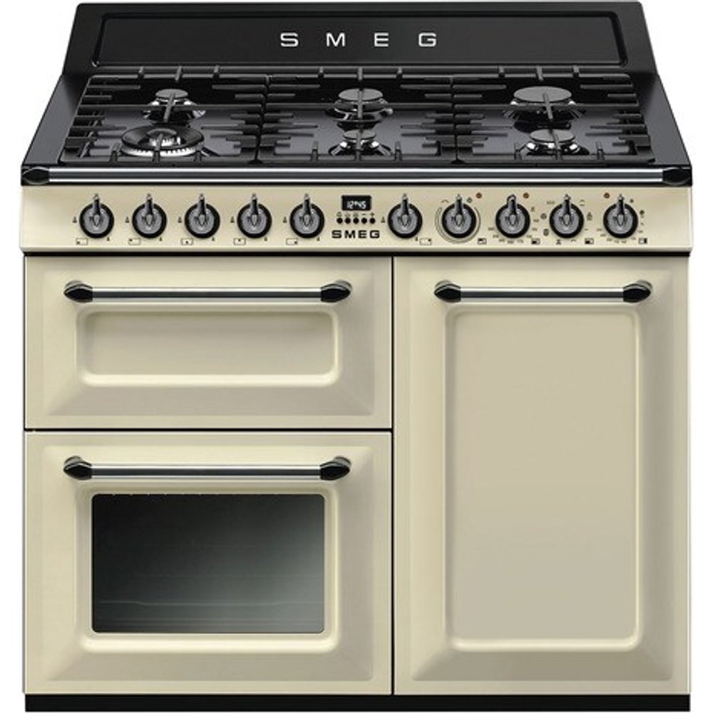 Smeg - Cocina compacta Smeg 100,3 cm, placa de gas 6 quemadores y 3 cavidades de horno - TR103P.