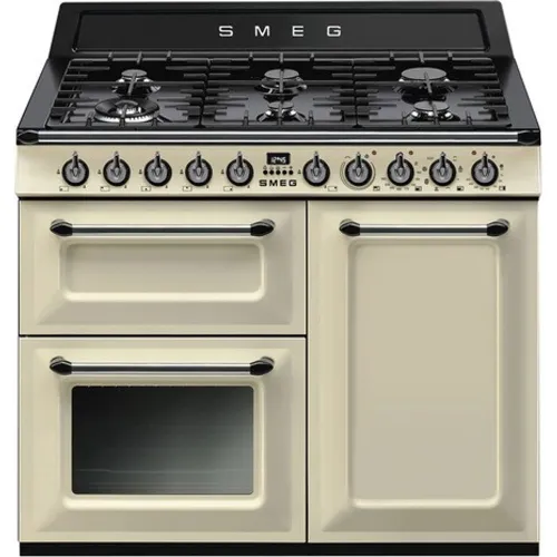 Smeg - Cocina compacta Smeg 100,3 cm, placa de gas 6 quemadores y 3 cavidades de horno - TR103P.