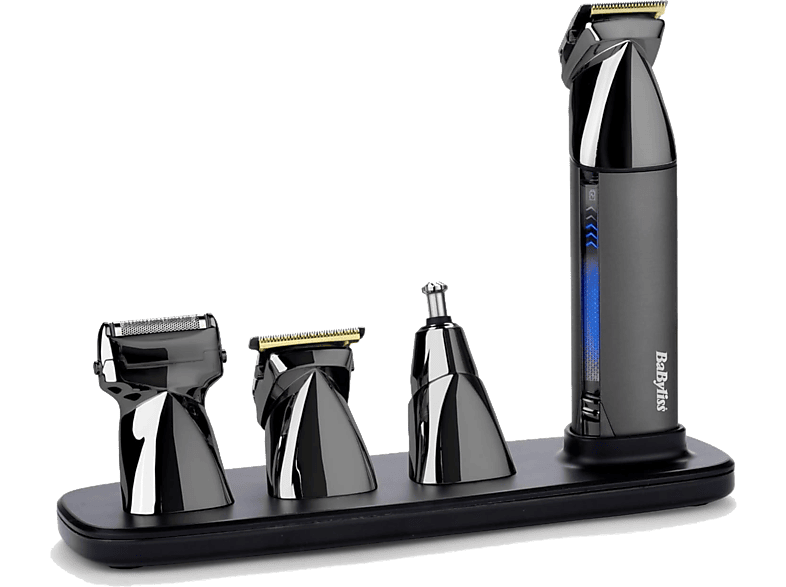 Afeitadora corporal - Babyliss MT991E Super-X Metal Series, 15 en 1, 5h Autonomía, Batería Iones de Litio, Cuchillas Titanio, Negro