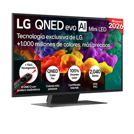 LG - TV QNED evo Mini LED 108 cm (43") LG 43QNED87B6A 4K, Smart TV, AI, QNED87.