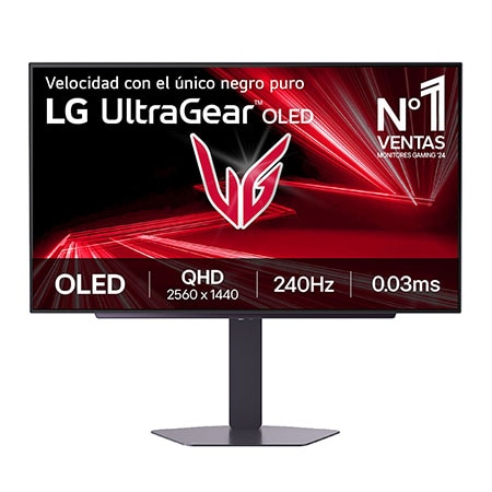 MONITOR LG, 27 PULGADAS, 27GX704A-B, 68,6 CM, 2560 X 1440 PIXELES, QUAD HD, OLED, 0,03 MS, NEGRO