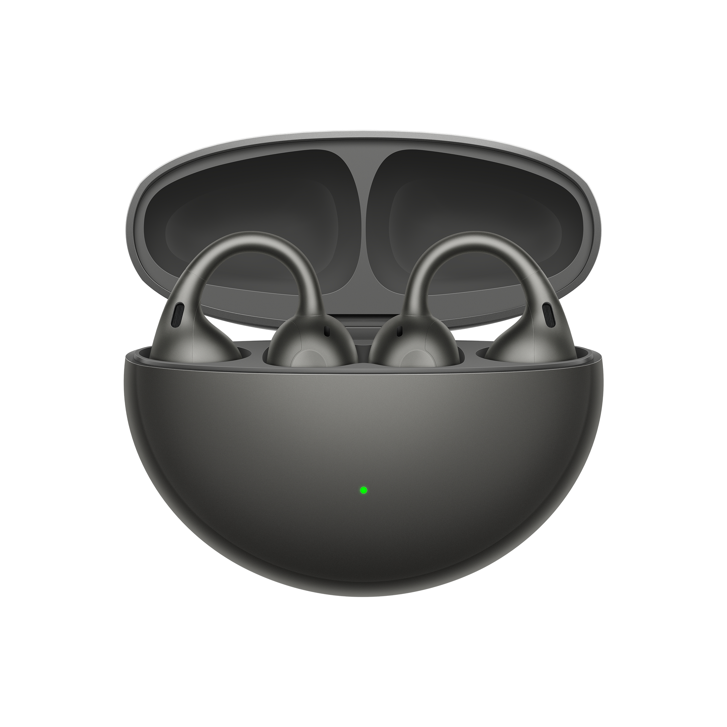 Auriculares conducción de aire - OPPO Enco Clip 2, Autonomía 9.5 h + 40h, Ajuste EarHug, Gris pizarra
