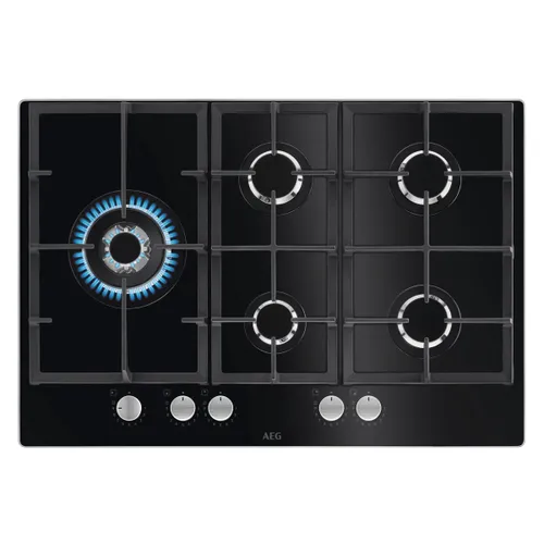 AEG Placa de gas Serie 6000 Gas on Glass de 75 cm HKB75820NB