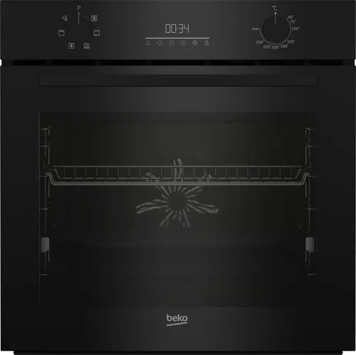 Horno - Beko BCBIE17300KSB, Multifunción, Hidrolítica, 72 l, 59.4 cm, Tecnología AeroPerfect, SteamShine, Negro
