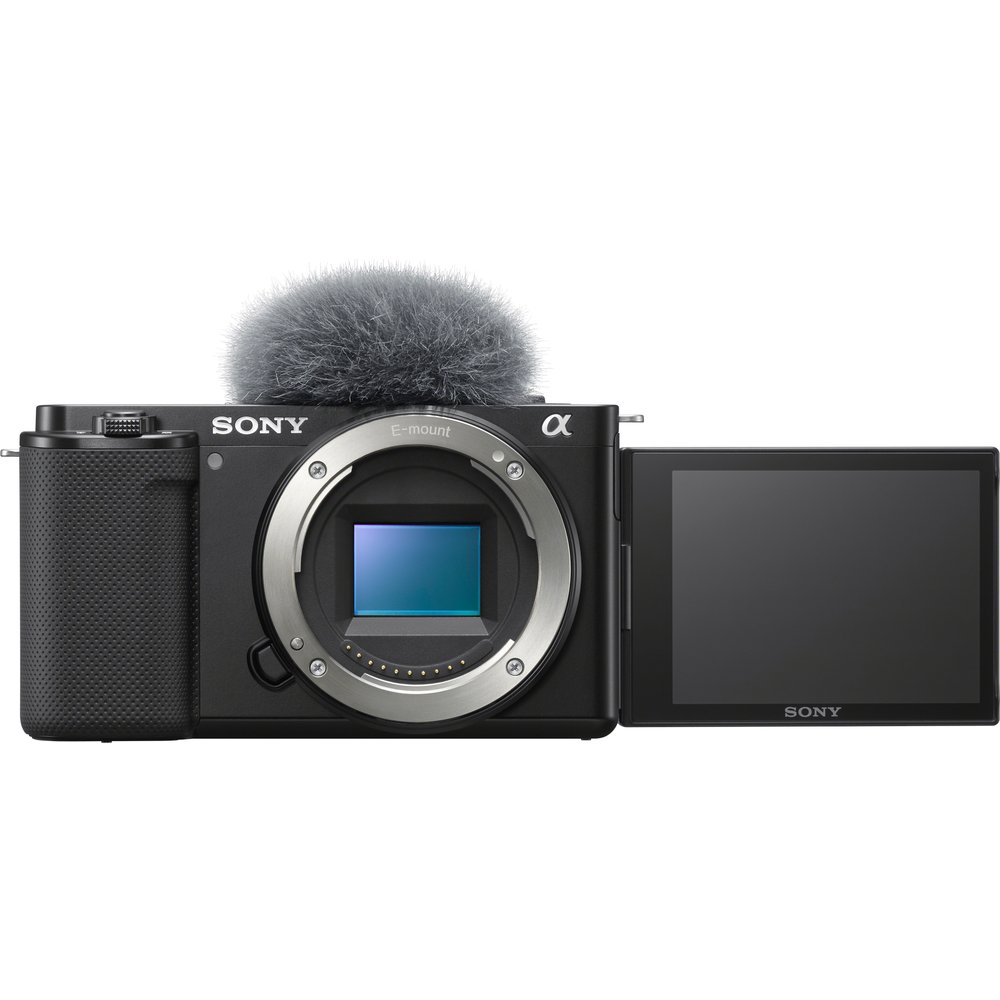 Cámara EVIL - Sony ZV-E10, 24.2 MP, APS-C, Vídeo 4K, 11 fps, Pantalla giratoria, Sólo Cuerpo, Negro