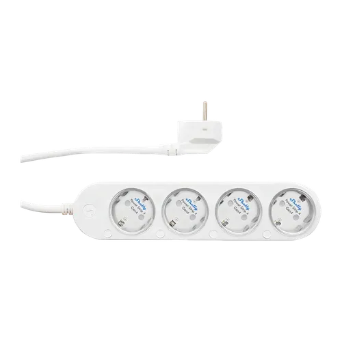 Regleta inteligente Shelly Power Strip 4 Gen4 Blanco Protección sobrecargas WiFi 16A