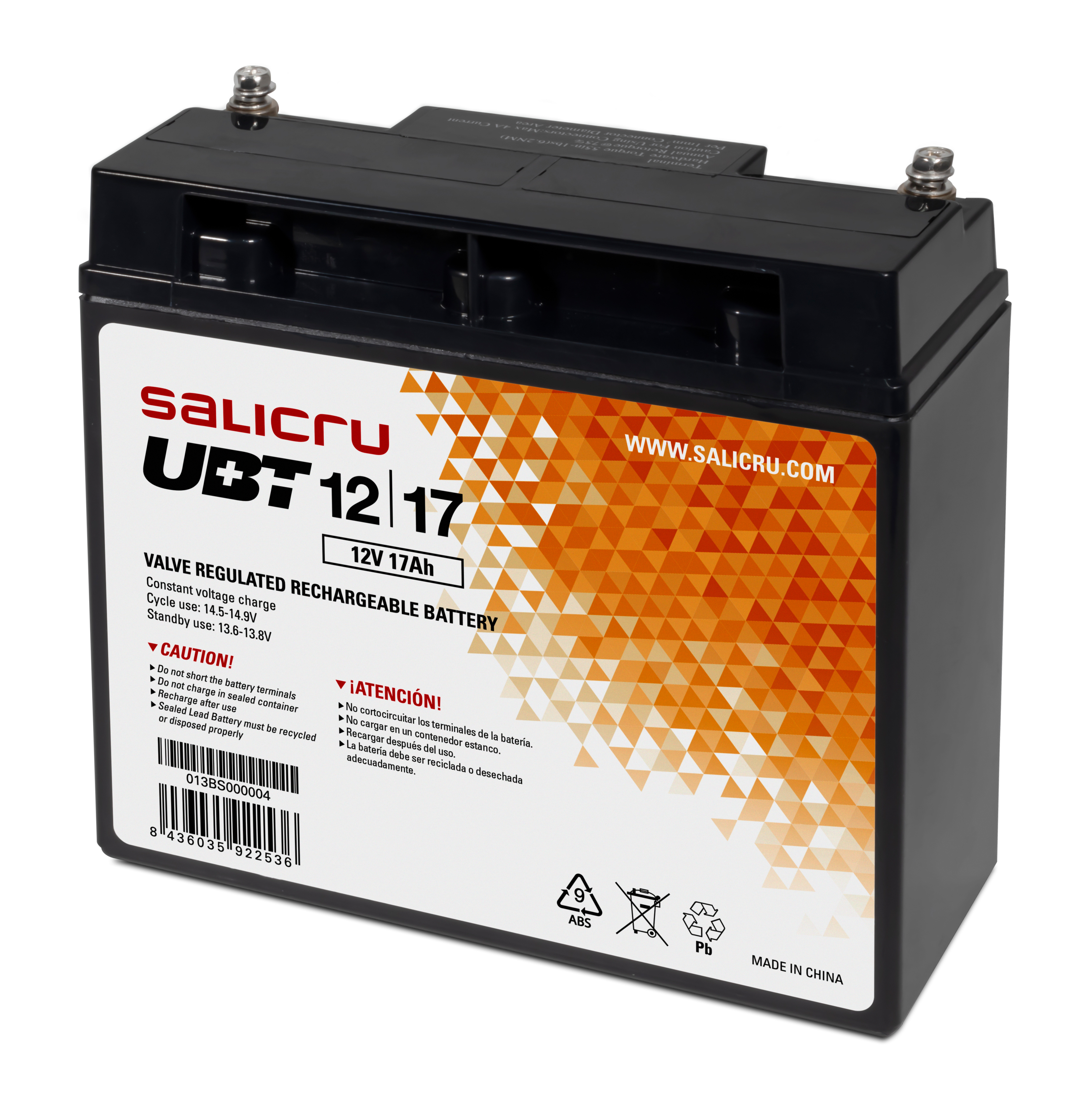 Salicru UBT 12/17 AGM Recargable