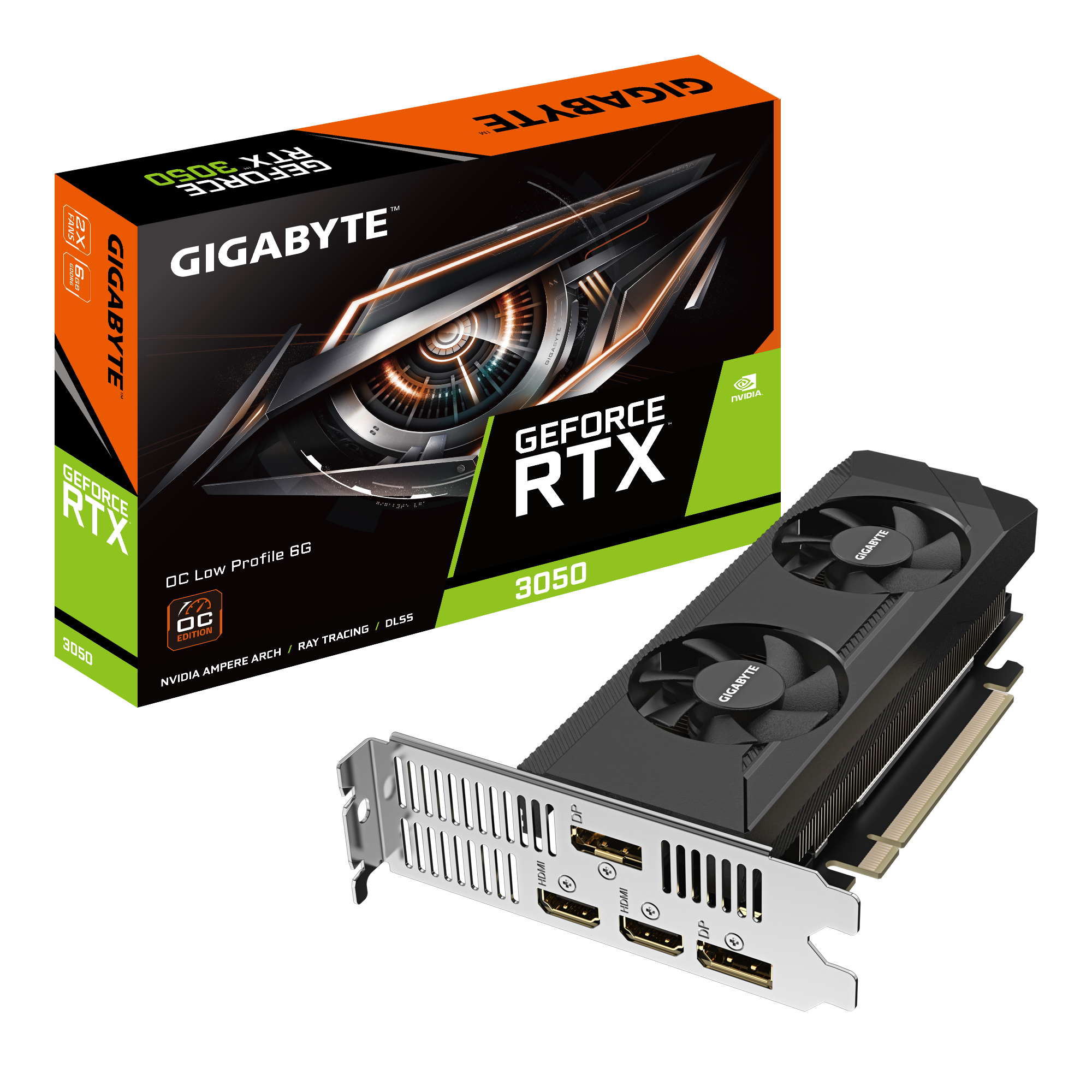 GIGABYTE GeForce RTX 3050 OC Low Profile 6G NVIDIA 6 GB GV-N3050OC-6GL