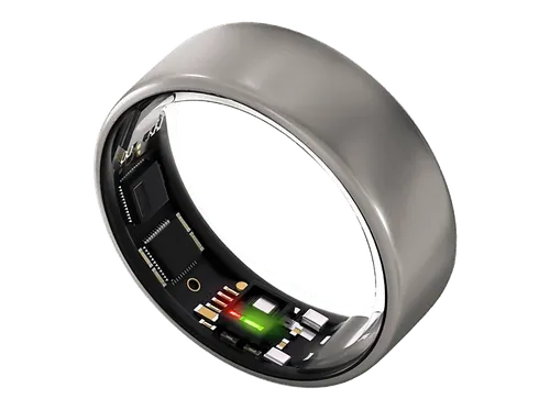 Anillo inteligente - Ultrahuman Ring Air, 24 mAh, Talla 10 (20.75 mm), Hasta 6 días de Autonomía, Resistente al Agua hasta 100m, Raw Titanium