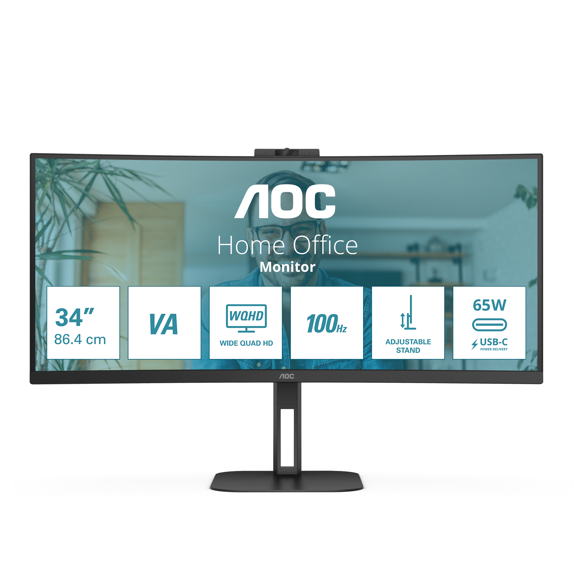 AOC V5 CU34V5CW pantalla para PC 86,4 cm (34") 3440 x 1440 CU34V5CW