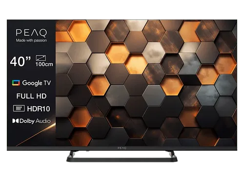 TV LED 40" - PEAQ PTV 40GF-5026C, Full-HD, Smart TV, DVB-T2 (H.265), HDR10, Dolby Audio, Triple Tuner, Negro