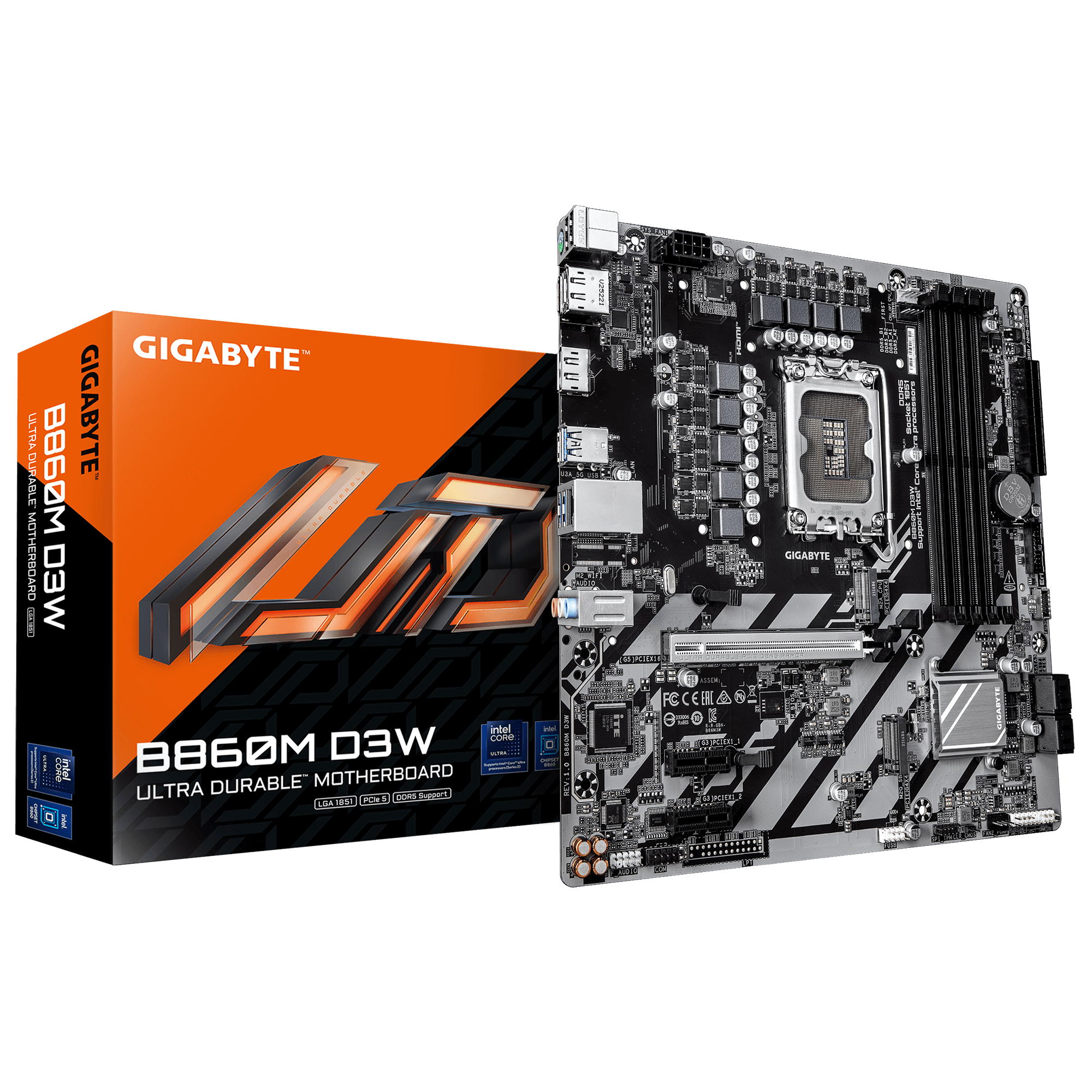 Placa base Gigabyte B860M D3W Intel B860 LGA1851 DDR5 mATX