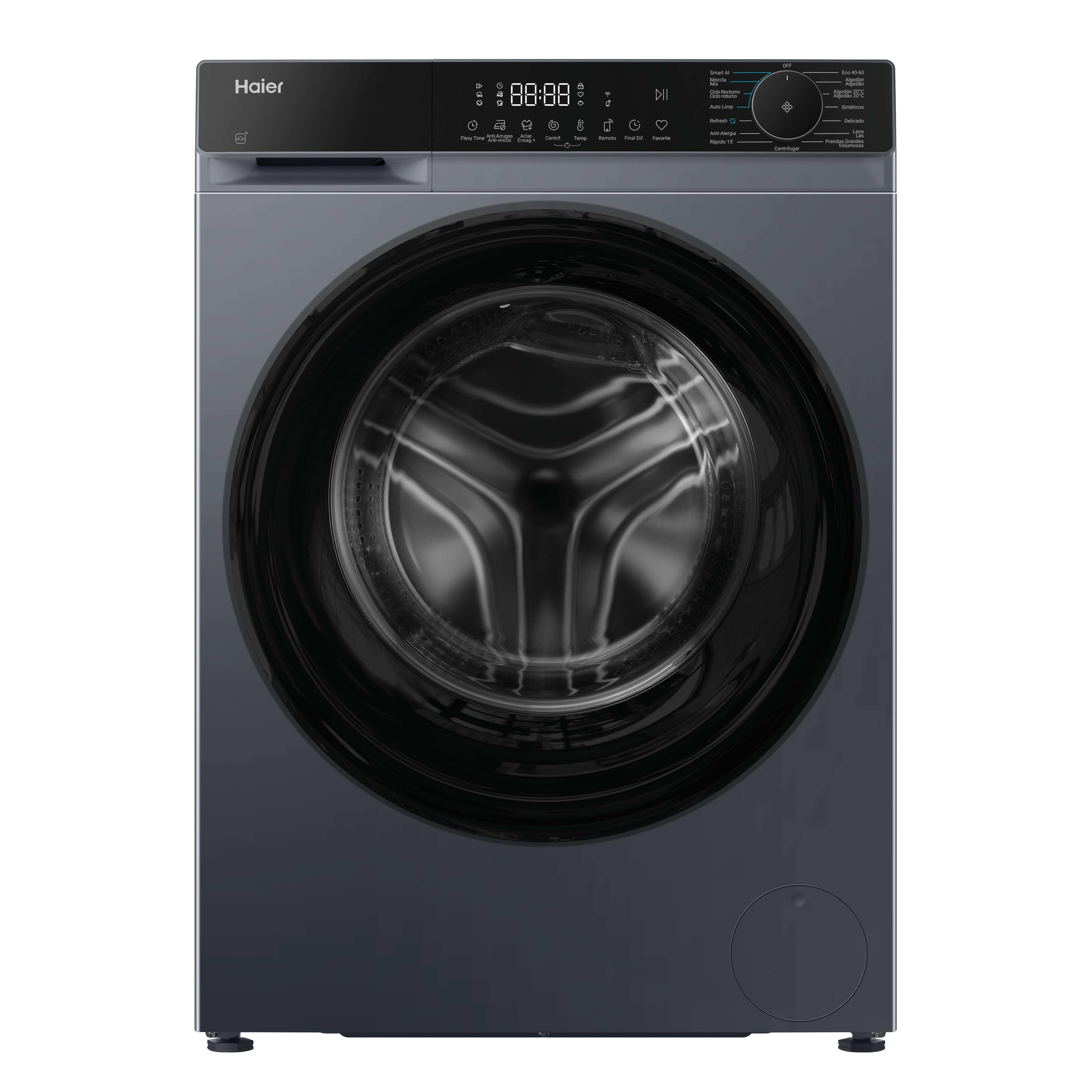 Haier - Lavadora Haier 8kg -1400 rpm, Motor Inverter, X 5 - HW80BP14357GTUIB.
