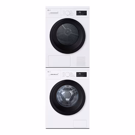 Torre de lavado y secado | LG TORRE808NWK, Bomba de calor Dual Inverter, 8kg lavado, 8kg secado, 1400rpm, series 100,clasificación A/D, Blanco - TORRE808NWK.SET