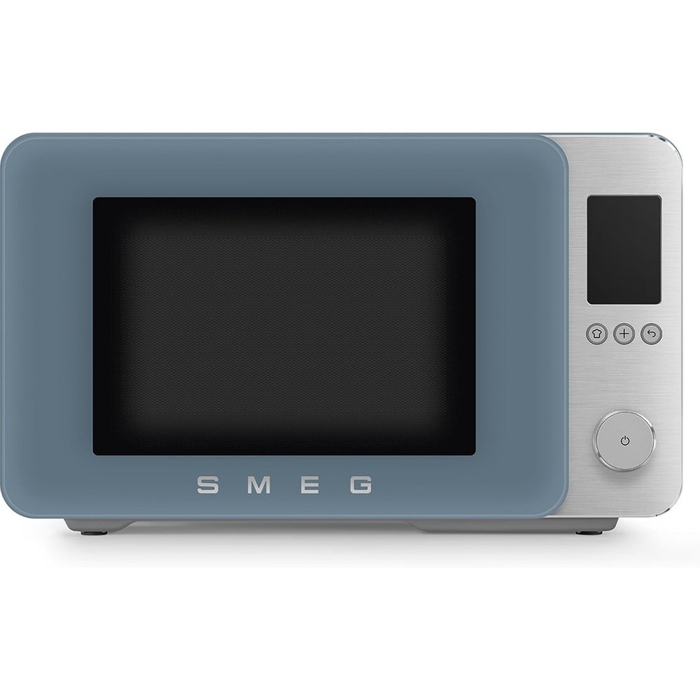 Smeg - Microondas Smeg 27 litros, grill y 9 funciones azul tormenta - MOC02SBMEU.