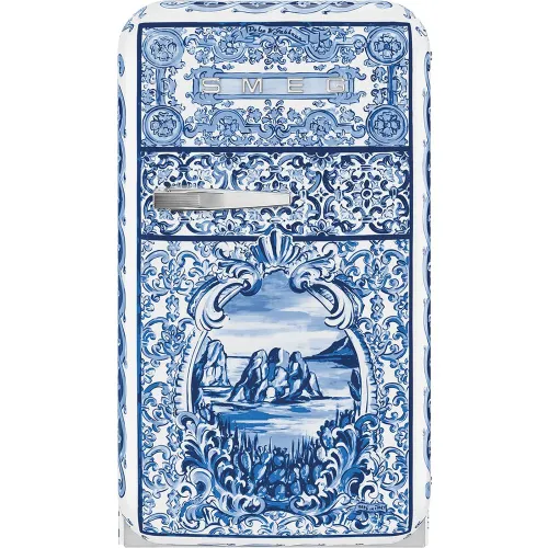 Smeg - Frigorífico 1 puerta Smeg, 34 litros, Frío estático, Blu Mediterráneo, apertura a la derecha - FAB5RDGME6.