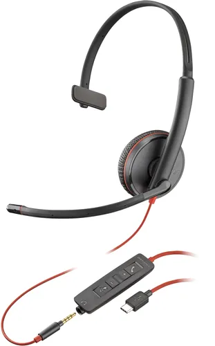 HP Poly Blackwire C3215 Monaural Headset +Carry Case (Bulk) 80S05A6
