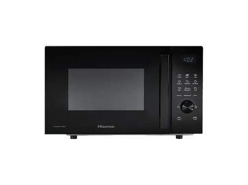 Microondas con grill - Hisense H23MOBSD1HG, 800W, 10 niveles, Control digital táctil, 23 l, Negro