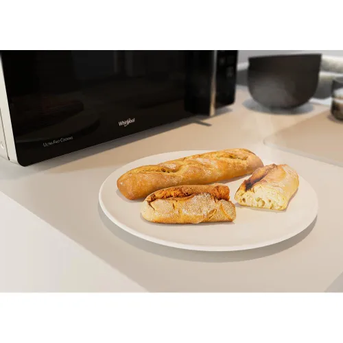 Microondas con horno - Whirlpool MCP 349 SL, 800 W, 6 niveles de potencia, Función Crisp, 25 l, Plata