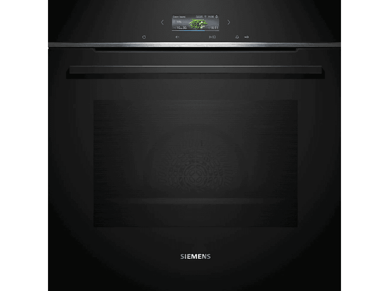 Horno - Siemens HB734G1B1, Convencional, Liempieza hidrolítica, 71 l, Perfect Cooking 3D, ome Connect , 59.4 cm, Negro