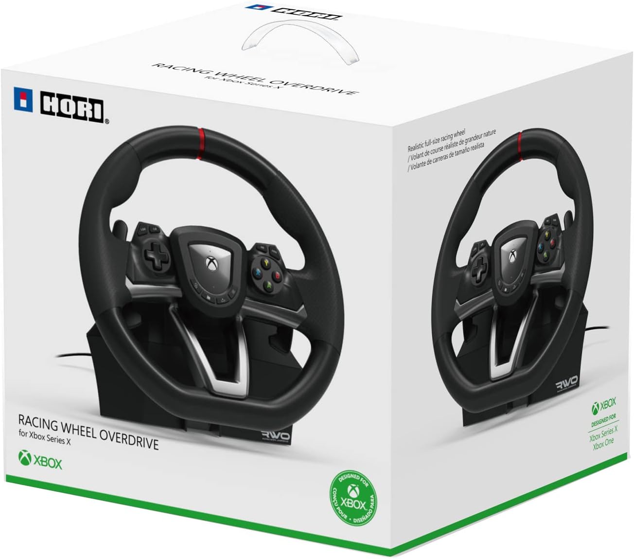 Volante - Hori Racing Wheel Overdrive, Para Xbox Series X S, One y Windows 10, Negro