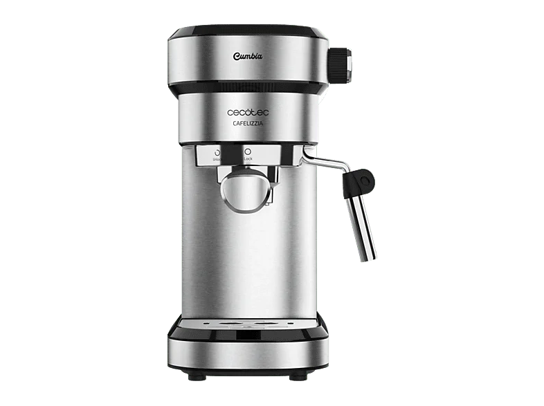 Cafetera express - Cecotec Cafelizzia 790 Steel, 1350W, Calentamiento rápido, 20 bar, 1.2 L, 1-2 cafés, Inox