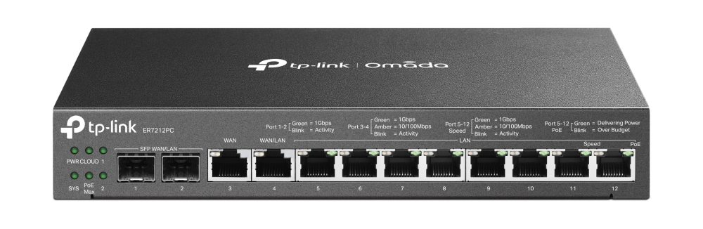 TP-Link Omada ER7212PC Router VPN Gigabit 3 en 1 Negro