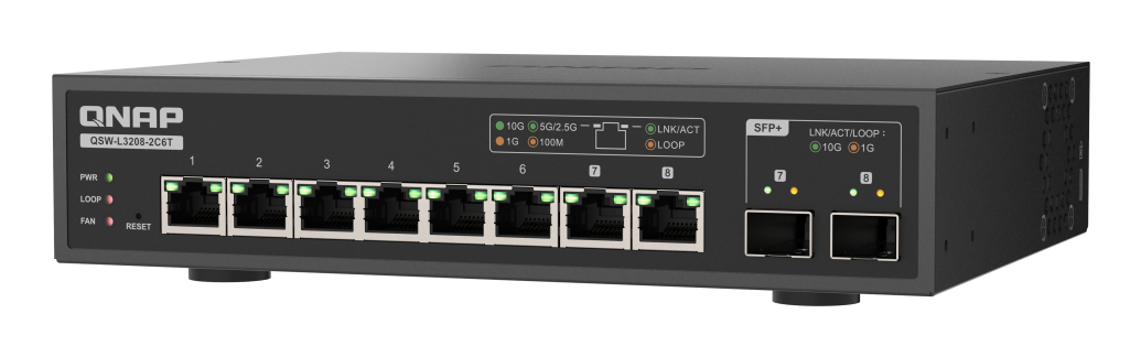 QNAP QSW-L3208-2C6T switch Gestionado L2 10G Ethernet QSW-L3208-2C6T