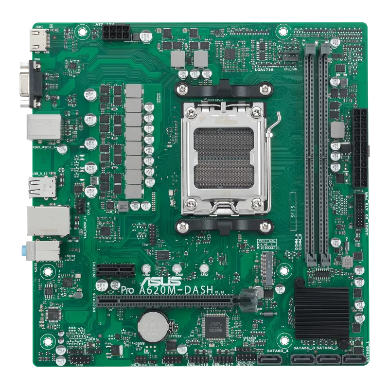 ASUS PRO A620M-DASH-CSM AMD A620 Zócalo AM5 micro ATX 90MB1GD0-M0EAYC