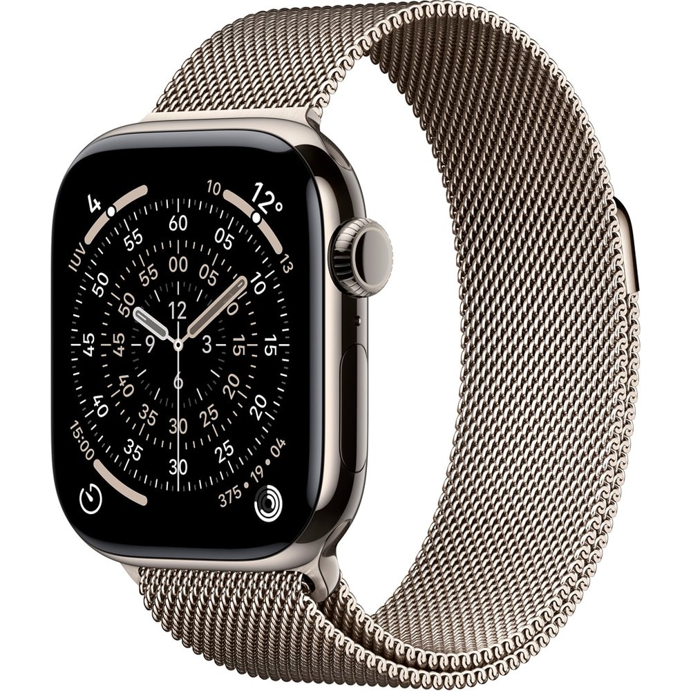 Apple - Apple Watch Series 11 GPS + Cellular 42mm Titanio natural con Correa Milanese Loop Natural.
